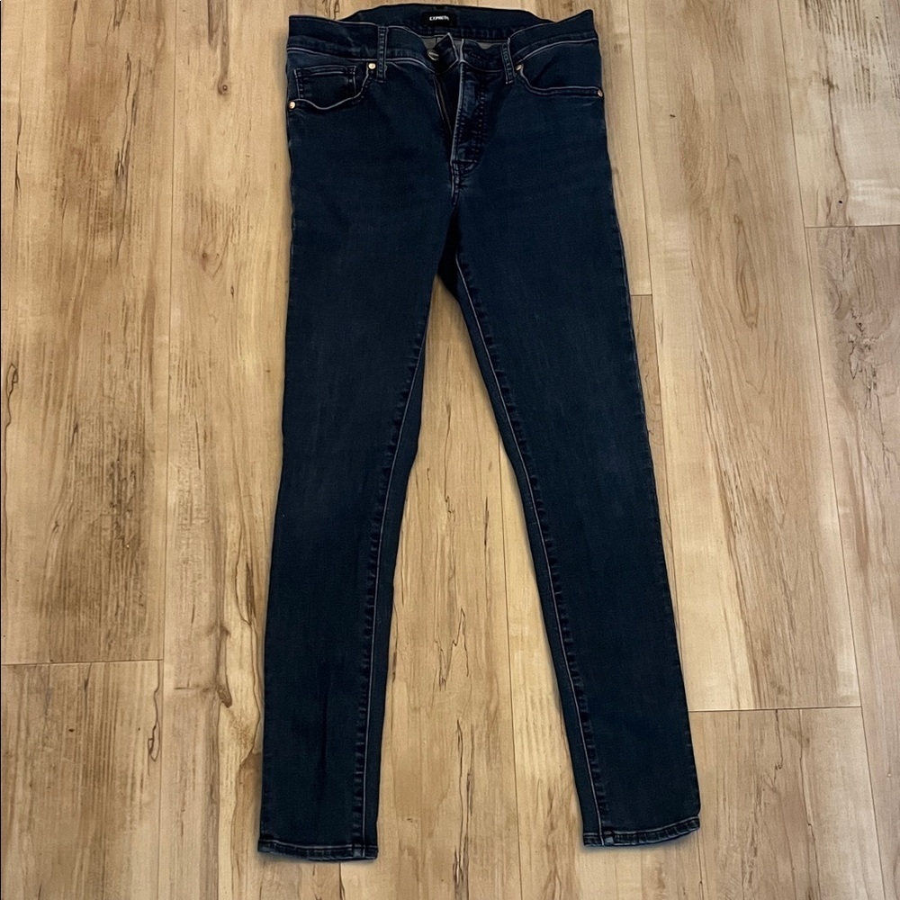 Express Dark Indigo Skinny Jeans